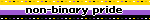 Blinkie with nonbinary flag saying nonbinary pride