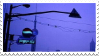 Stamp of pixel sky with street light