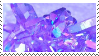 Stamp with purple crystals