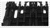 Stamp of gothic fence