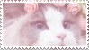 Stamp with ragdoll cat with pastel filter