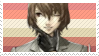 Stamp of Goro Akechi from Persona 5 over tapeworm pride flag