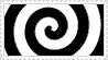 Stamp of black and white spirals