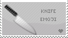 Stamp of knife emoji