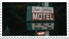 Stamp of abandoned motel