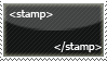 Stamp of html tags saying stamp
