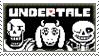 Undertale Stamp with Papyrus, Toriel, and Sans