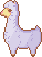 Purple alpaca pixel