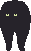 Black cat with two legs pixel