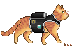 Cat from video game Stray pixel