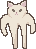 White buff cat pixel