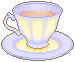 Blue teacup pixel