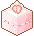 Strawberry cake cube pixel