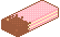 Chocolate dipped strawberry wafer pixel