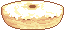 Bagel with cream cheese pixel