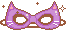 Purple cat mask pixel
