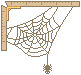 Cobweb and spider in corner pixel