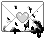 Monochrome bloody love letter pixel