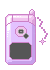 Purple flip phone pixel