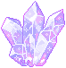 Purple crystal cluster pixel