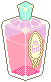 Pink perfume bottle pixel
